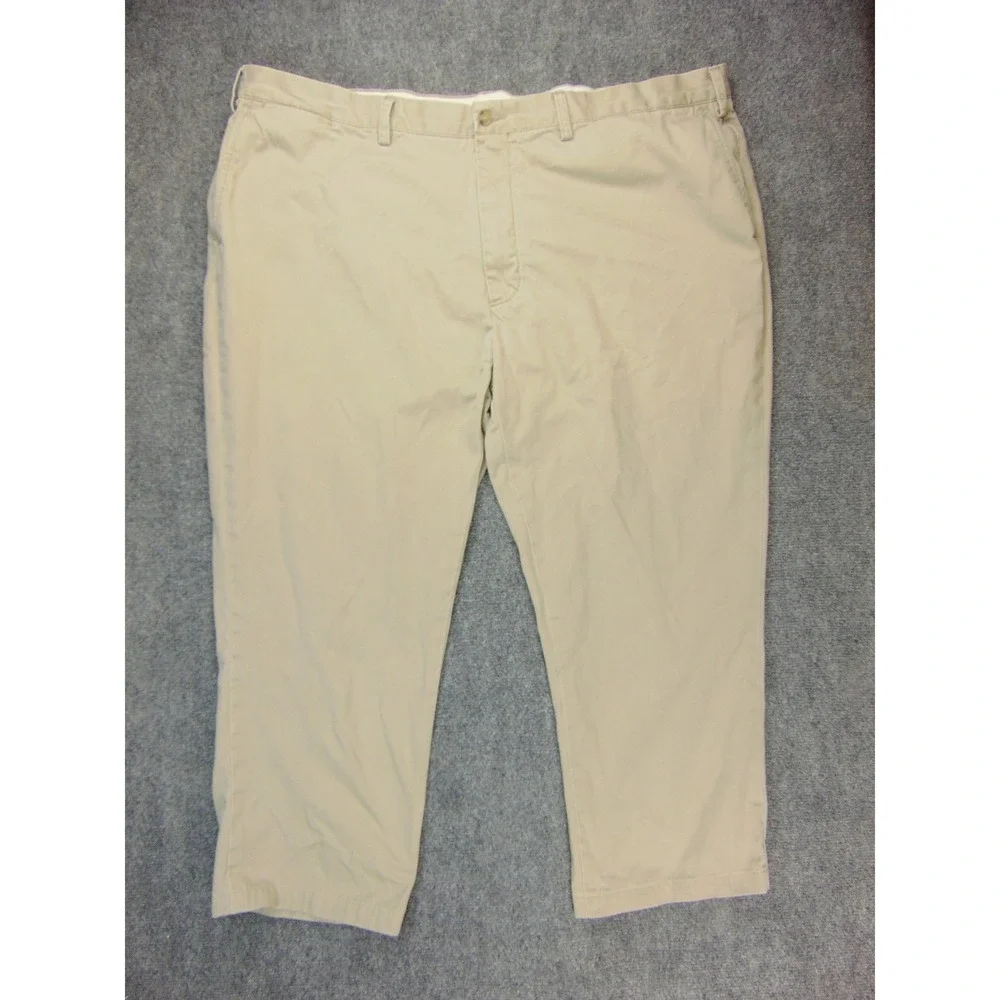 Polo Ralph Lauren Chino Pants Mens 48x30 Classic Fit Tan Solid Preppy Casual